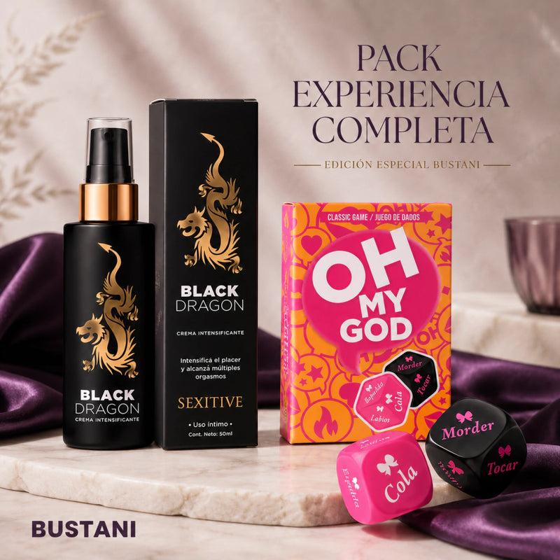 Pack Experiencia Completa: Lubricante Black Dragon + Dados para Parejas